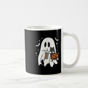 Caneca De Café Fantasma Spooky segurando Café de gelo preto no Di