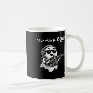 Caneca De Café Fantasma Tático Engraçado Clique em Boo Halloween