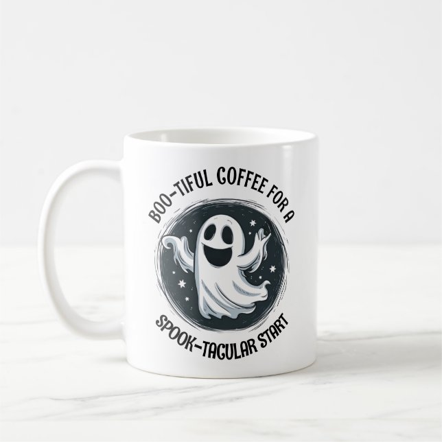 Caneca De Café Fantasma Voador (Esquerda)