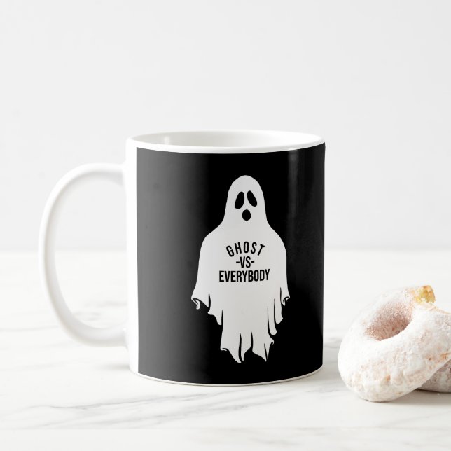 Caneca De Café Fantasma vs Todos (Com Donut)