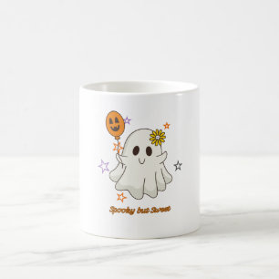 Caneca De Café Fantasmagórico mas Doce Fantasma Bonito de Hallowe