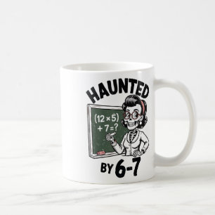 Caneca De Café Fantasmas 67 Esqueleto Professor de Matemática Fan
