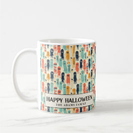 Caneca De Café Fantasmas Coloridos Bonitos no Halloween