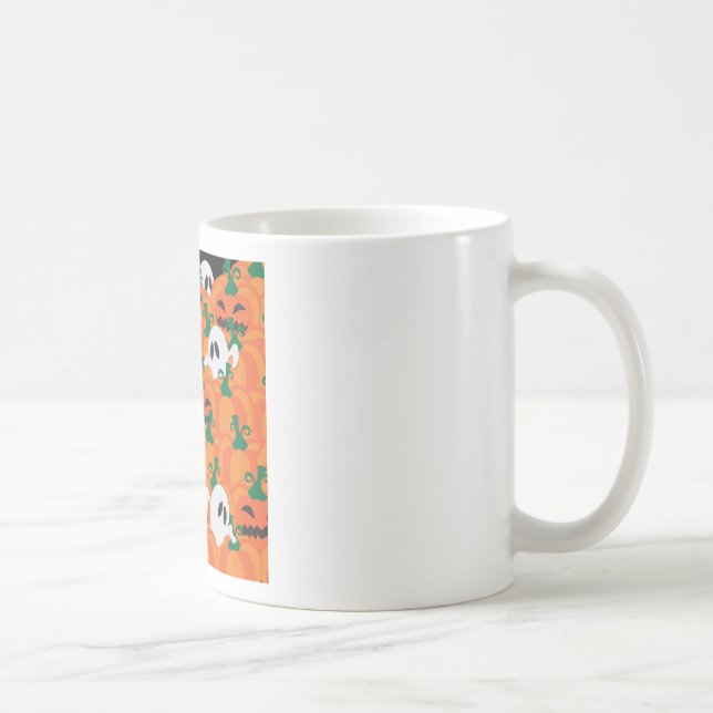 Caneca De Café Fantasmas de Halloween Pomar de Abóbora Assombrada (Direita)