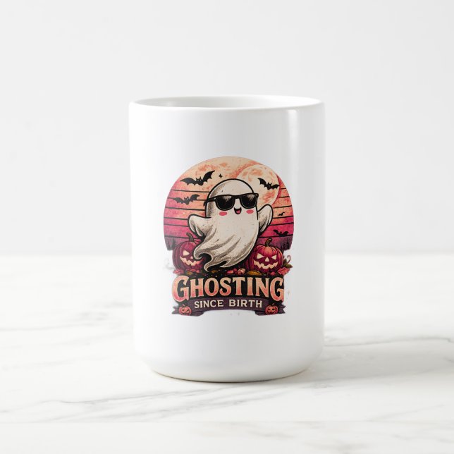 Caneca De Café Fantasmas Desde o Nascimento Funny Halloween Ghost (Centro)
