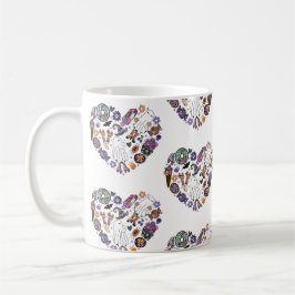 Caneca De Café Fantasmas do Halloween Retroativo com Blades de Ro