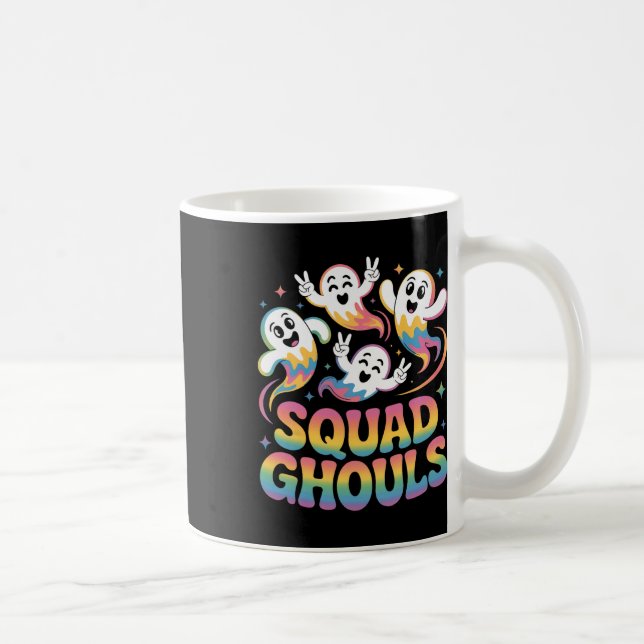 Caneca De Café Fantasmas em quadrado Correspondendo Dia de as Bru (Direita)