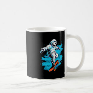 Caneca De Café Fantasmas Skateboard Preguiçoso Roupa de Halloween