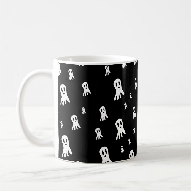 Caneca De Café Fantasmas Sombrios de Halloween  (Esquerda)