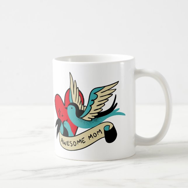 Caneca De Café Fantástico Mãe Tattoo (Direita)