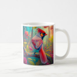 Caneca De Café Fantasy Birds Male Cardinal