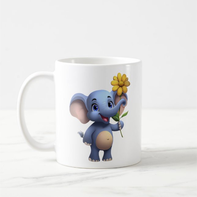 Caneca De Café Fantasy Cartoon Elephant Mug (Esquerda)