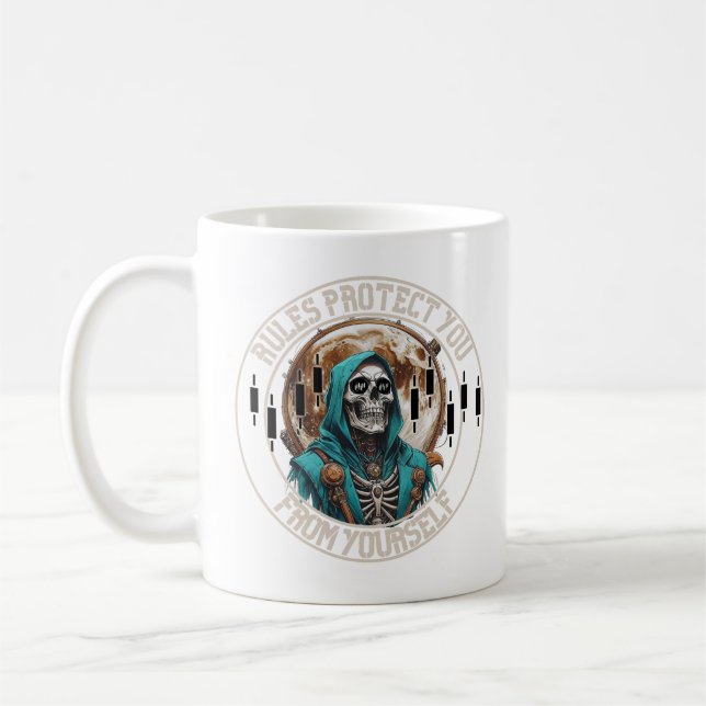 Caneca De Café Fantasy Design | Grim Reaper | Motivation (Esquerda)