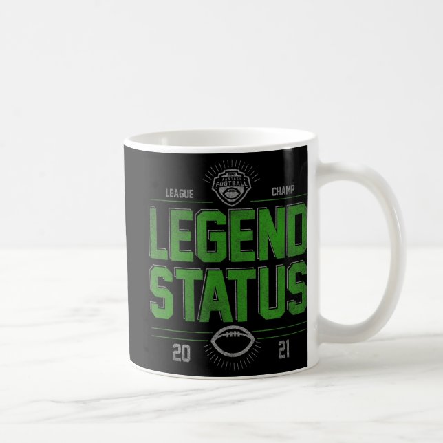 Caneca De Café Fantasy Futebol League Champ Legend Status (Direita)