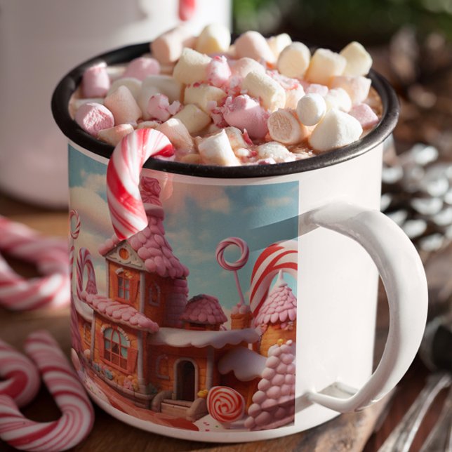 Caneca De Café Fantasy Gingerbird House com Candies 1 Mug (Fantasy Gingerbread House with Candies 1 Mug
)