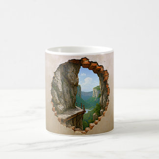 Caneca De Café Fantasy Mountain Landscape Art