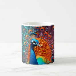 Caneca De Café Fantasy Orange Peacock