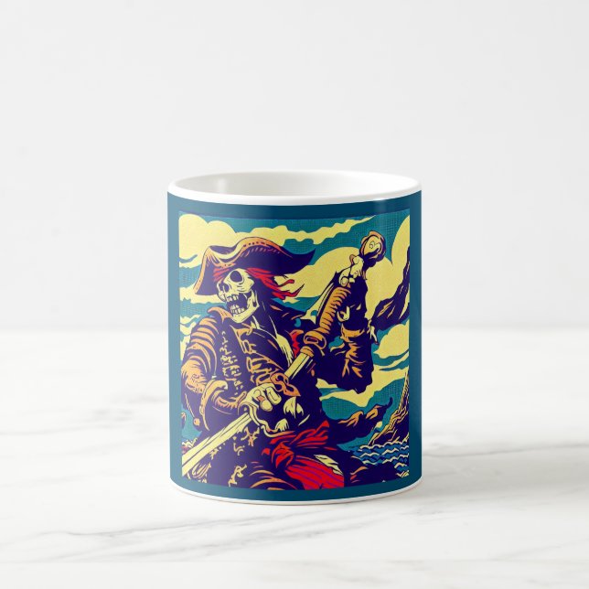 Caneca De Café Fantasy Pirate Anime - Woodcut 1 (Centro)