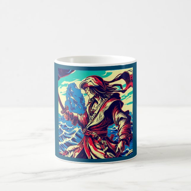 Caneca De Café Fantasy Pirate Anime - Woodcut 2 (Centro)