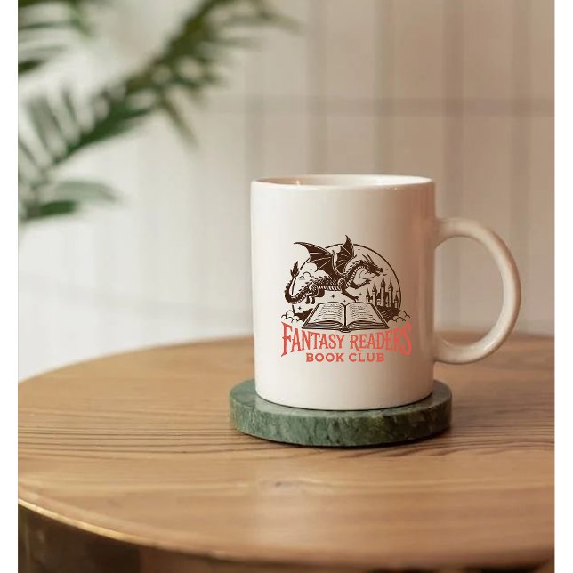 Caneca De Café Fantasy readers book club (Criador carregado)