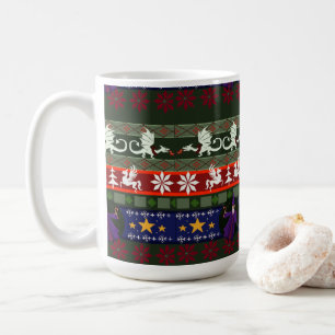 Caneca De Café Fantasy Style Ugly Sweater Patterno