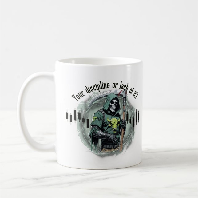 Caneca De Café  Fantasy trade design | Grim Reaper |  motivation (Esquerda)