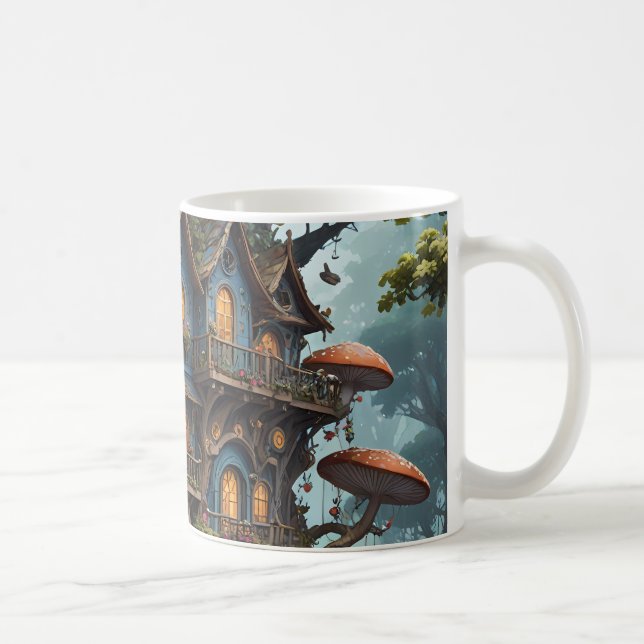 Caneca De Café Fantasy Treehouse conjunto de Coffee Mug. (Direita)