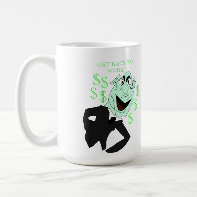 Caneca De Café Fantoche executivo de negócios verdes (Esquerda)