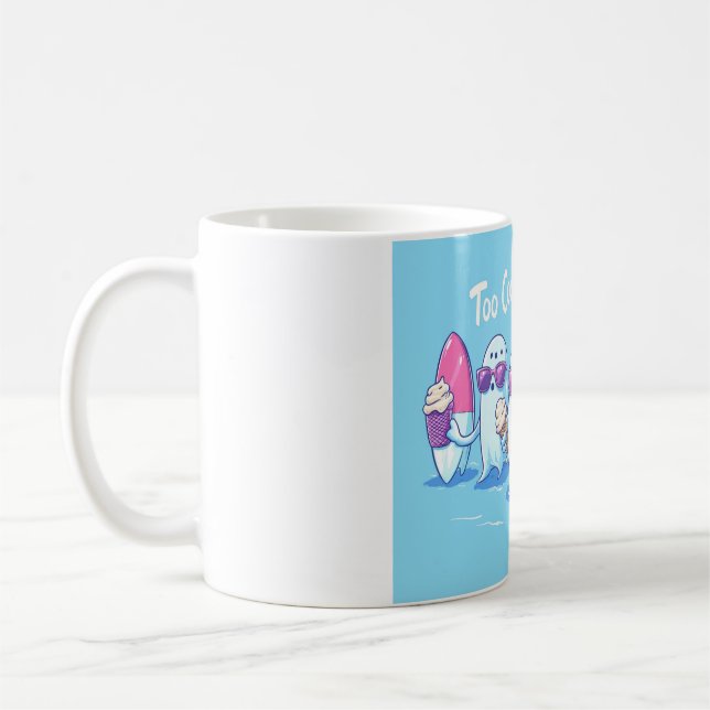 Caneca De Café 🏄‍♂️ Fantômes Surfeurs Trop Cool - Illustration F (Esquerda)