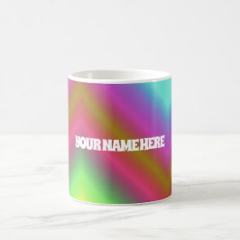 Caneca De Café Farbverlauf colored bunt Name personalisiert