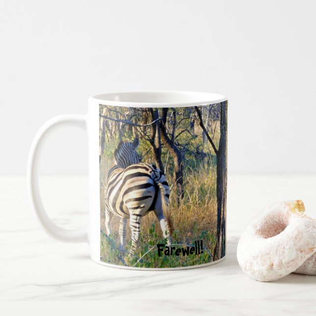 Caneca De Café Farewell África do Sul Zebra Mug (Com Donut)