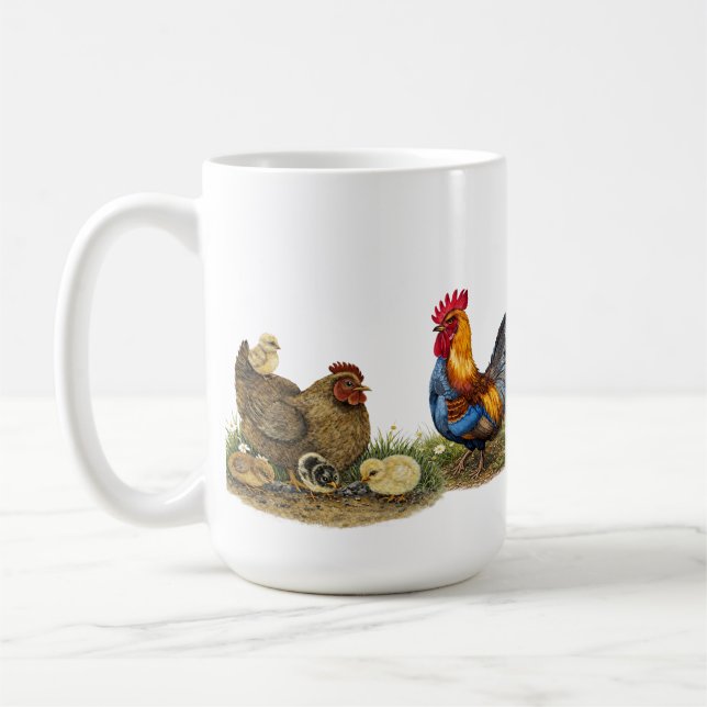 Caneca De Café Farm Family Rooster & Hen Teapot (Esquerda)