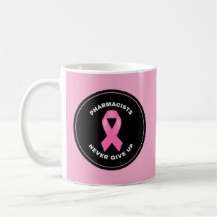 Caneca De Café Farmacêutica de Fita Rosa Personalizada Mug de Caf