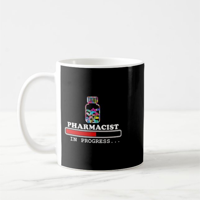Caneca De Café Farmacêutica Engraçado humor farmácia progresso no (Esquerda)