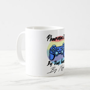 Caneca De Café Farmacêutico de Dia Jogador de Noite