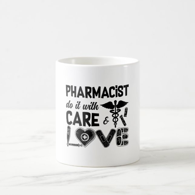 Caneca De Café Farmacêutico Farmacêutico Faça Com Cuidados Farmac (Centro)