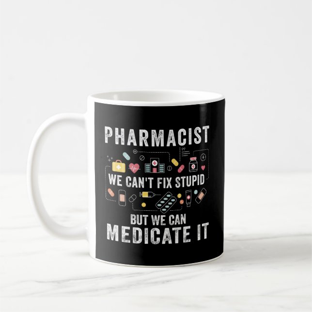 Caneca De Café Farmacêutico Não Consegue Consertar Estudante De F (Esquerda)