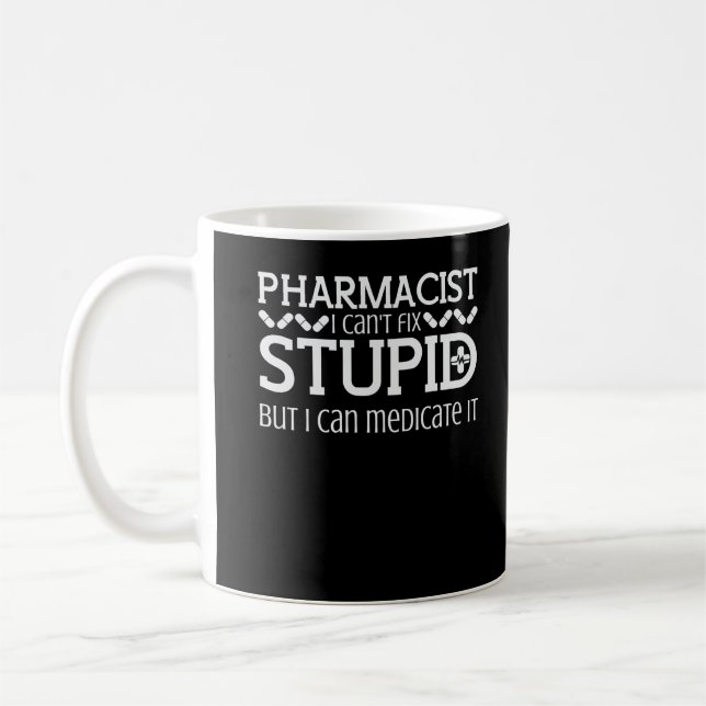 Caneca De Café Farmacêutico Piada Drugist Medicate Chemist (Esquerda)