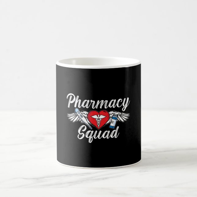 Caneca De Café Farmacêutico Técnico de Medicina da Farmácia Squad (Centro)
