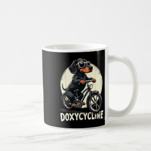 Caneca De Café Farmácia de Doxiciclina cachorro dachshund engraça