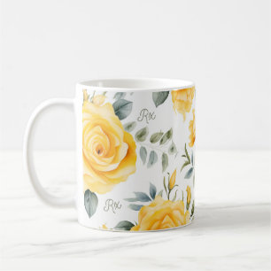 Caneca De Café Farmácia Rx Botânica Rosa Amarela