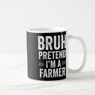 Caneca De Café Farmer Costume Halloween Bruh Finge Que Sou Um Agr