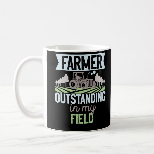Caneca De Café Farmer Em Meu Campo Trator Life (Esquerda)