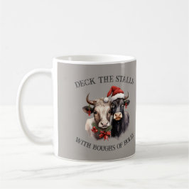 Caneca De Café Farmhouse Country Russo das Vacas de Natal
