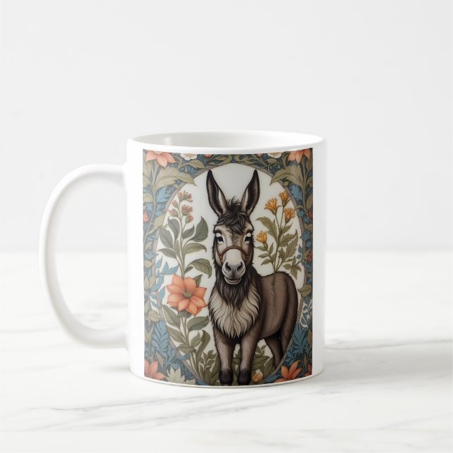 Caneca De Café Farmhouse Donkey William Morris Inspirou (Esquerda)