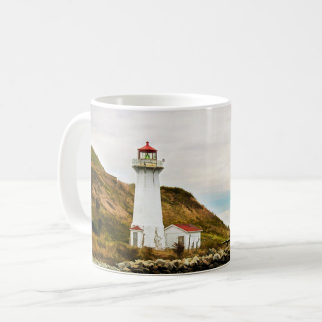 Caneca De Café Faróis | Farol da Ilha Georges (Frente Esquerda)