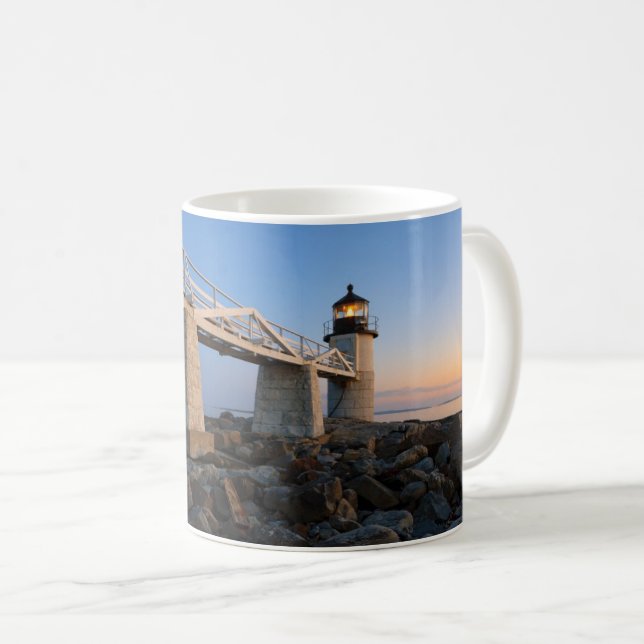 Caneca De Café Faróis | Porta Clyde Maine Lighthouse (Frente Esquerda)