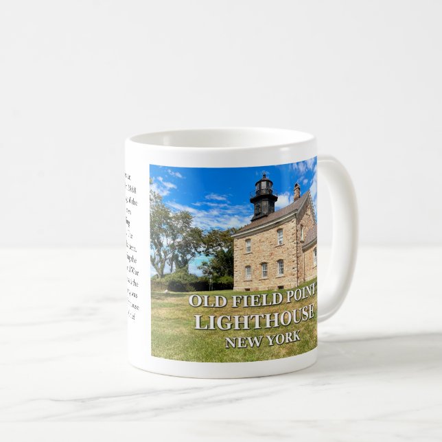 Caneca De Café Farol antigo de campo, New York Mug (Frente Esquerda)