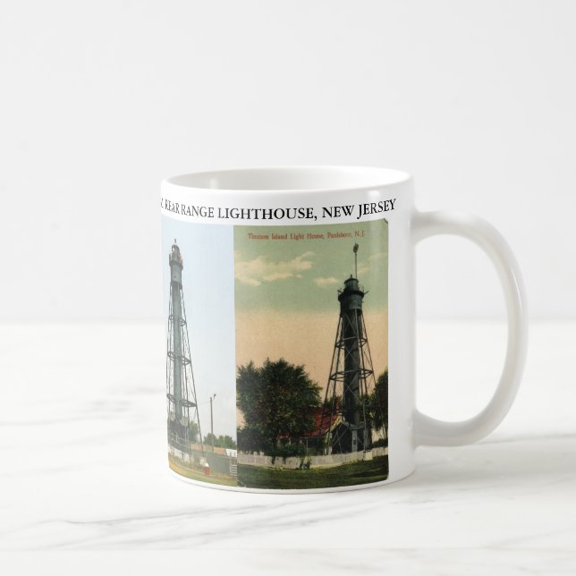 Caneca De Café Farol da Gama Traseira de Tinicum, Nova Jersey (Direita)