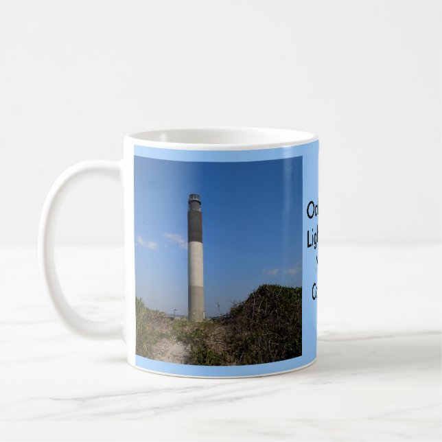 Caneca De Café Farol da ilha do carvalho, North Carolina (Esquerda)